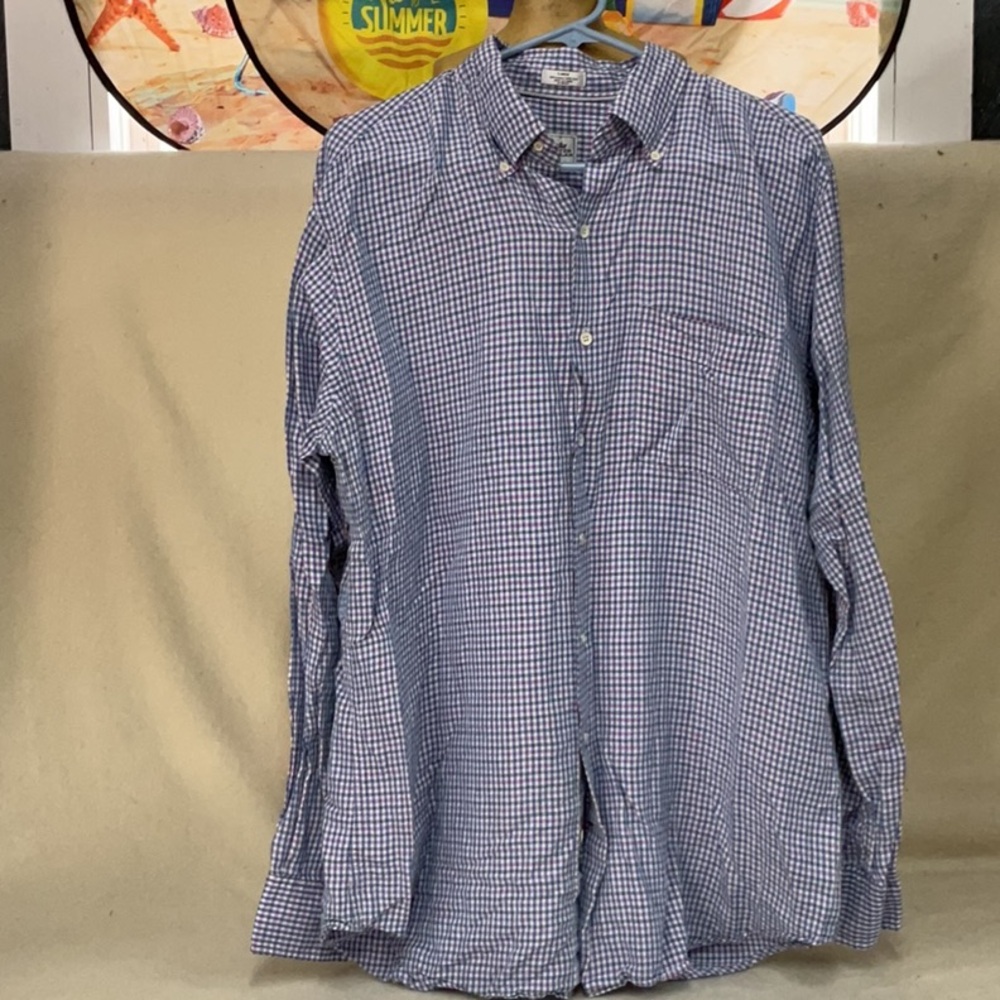 EUC Mens long sleeve button down Peter Millar shirt
